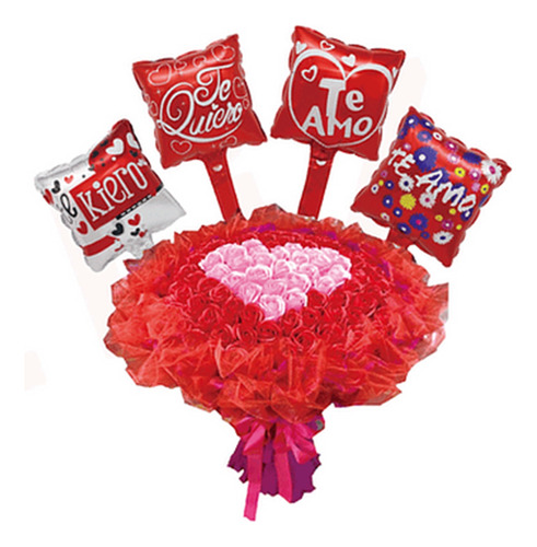 Set Globosmetálicos Frases De Amor 4 Pcs 25cm