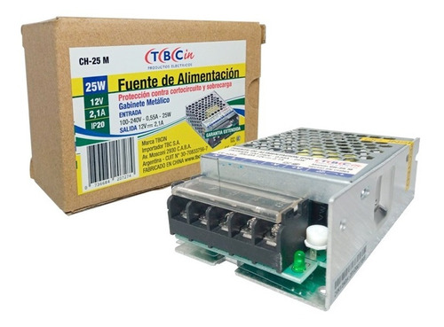 Fuente Switching 25w 12v 2.1a Ip20 Para Luces Led Tbcin