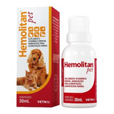 Hemolitan Pet Suplemento Vitamínico Mineral P/ Animais 30ml