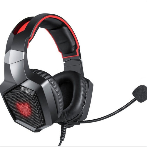 Audífonos Gamer Onikuma K8 Con Luz Led (negro Con Rojo)