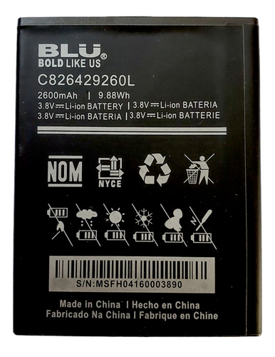 Pila Bateria Ion Litio Blu C826429260l Grand M2 E/g