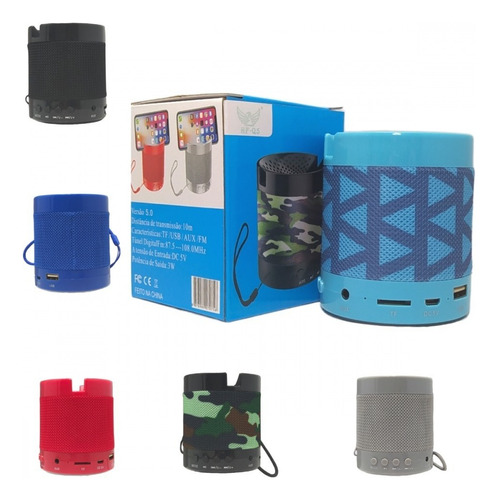 Caja De Sonido Recargable Usb Por Bluetooth, Tarjeta Sd, Color Camuflaje Mp3, 110 V/220 V