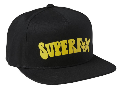 Gorra Super Fox Para Hombre Plana Snapback Ajustable Negro 