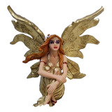 Figura Hada Dorado 15 Cm Alto