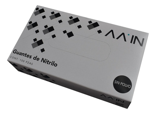 Guantes De Nitrilo Sin Polvo Color Negro Caja Con 100 Piezas