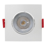 Spot Super Led Quadrado 3w Dicroica Embutir Branco