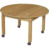 Wood Designs Wd83620c6 - Mobile 36  Round Hardwood Table Wit