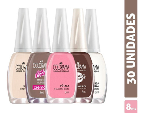 Kit 30 Esmaltes Colorama Manicure Atacado - Escolha