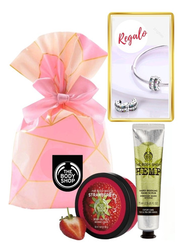 Kit Crema Strawberry, Exfoliante Manos The Body Shop +regalo