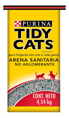 Arena Sanitaria Gato Purina Tidy Cats® No Aglomerante 4.54kg X 4.54kg De Peso Neto