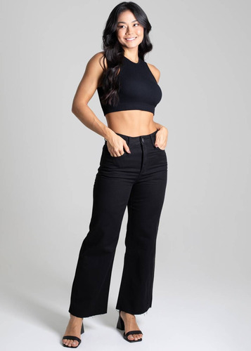 Calça Sarja Sawary Wide Leg - 276881