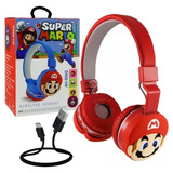 Audifonos Bluetooth Inalambricos Fm Super Mario Bros Niños