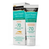 Protetor Solar Neutrogena Sun Fresh Derm Care Pele Clarafp70