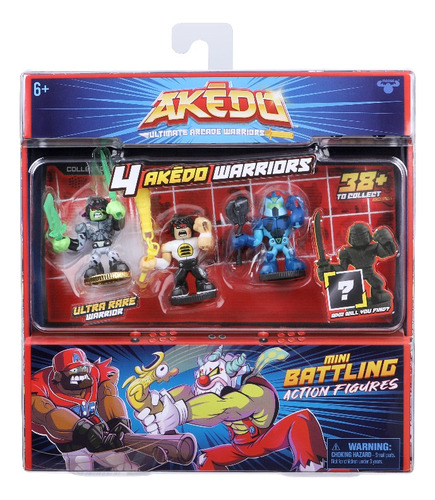 Pack Mini Figuras Accion X4 Combate Akedo Warriors 