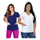 Scrubs Com Bolso Lisa Kit Com 2 Peças 