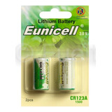 4 Baterias Eunicell Itacomed Cr123a 3v Lithium 1300ma