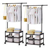 Juego De 2 Rack Organizador; Con Llantas, Zapatera; Ropero