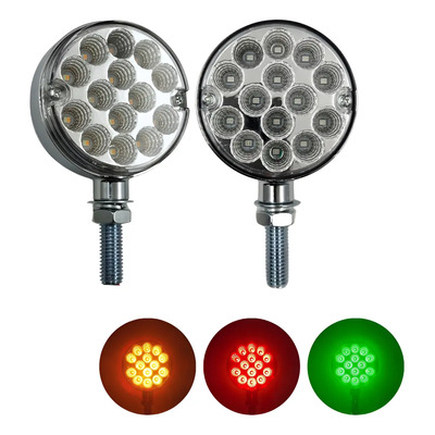 Par Direccionales Redondas Chicas Tricolor 28 Leds Mult6340