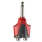 Ficha Adaptador Rca X 2 A Plug Mono Profesional Robusta