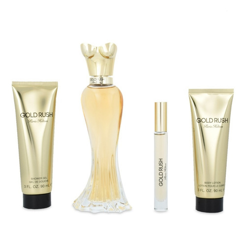 Set Gold Rush 4 Pzs 100 Edp/rollerball/body Lotion/showergel