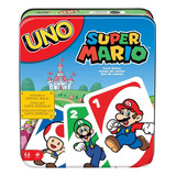 Uno Super Mario Game Juego De Cartas Estuche Coleccionable