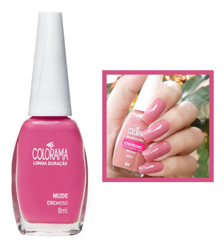 Esmalte Colorama Nude Rosado Cremoso Longa Duração 8ml