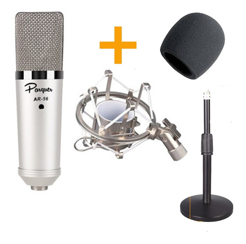 Microfono Condenser Araña Anti Pop Kit Podcast Radio Streami