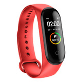 Smartwatch Suono Smart M4 0.96 , Malla  Roja Y Bisel De  Plástico