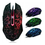 Mouse Con Cable Y Luz Led G-518, 6 Botones 