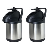 02 Garrafas Térmica Inox 2,5l Terere Mate Quente Frio 24h