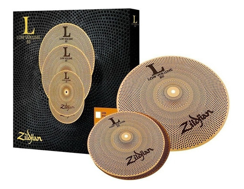 Platillos Zildjian Set Lv38 Bajo Volumen Hihat 13 + Crash 18