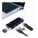 Hub 4 Puertos Slim Usb 3.0 Pc Laptop Multipuertos High Speed