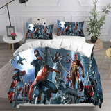 Juego De Ropa De Cama Iron Spider Man Funda De Almohada