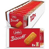 Biscoito Bolacha Belga Lotus Biscoff Caixa 12 Pacotes 124g