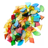 500 Piezas De Vidrio De Mosaico Cuadrado Triangular Transpar