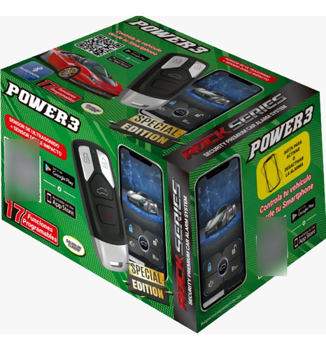 Alarma Carro Bt 1 Via Sensor Ultrasonico Rockseries Power3