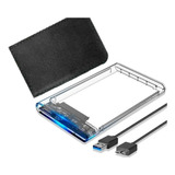 Case Hd Transparente Notebook Pc Xbox Sata 2.5 Usb 3.0