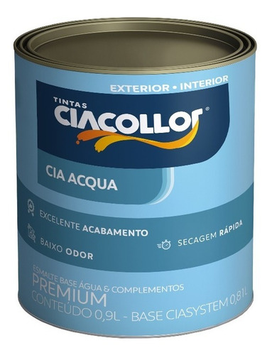 Tinta Cia Acqua Esmalte Ecológico Brilh. 900ml Cores