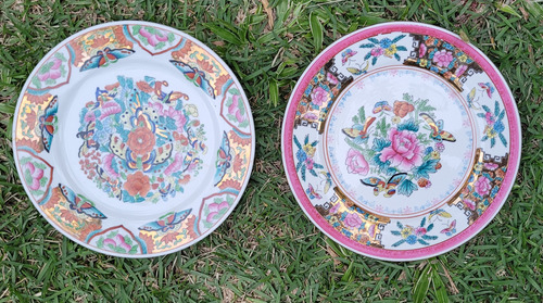 Prato Decorativo Borboletas China 2 Unidades 