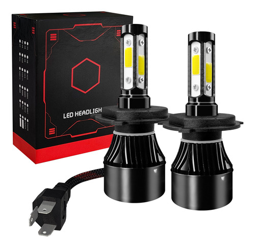 Kit De Faros Cuádruples H4 9004 9007 H13 Led Rayo