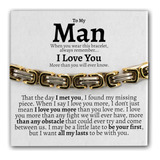 To My Man Pulsera De Eslabones Cubanos Para Él, Regalos Romá