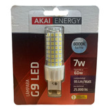 Lampara Led Bipin 7w G9 Akai Luz Fria 6000k X 3 Unidades