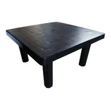 Mesa Ratona Mascardi Auxiliar Plastica 75x75 Cm Negra Oferta