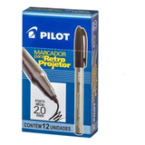 Caneta P/ Retro 2.0 Pilot Preta C/12