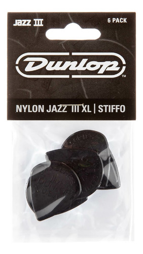 Púas Jim Dunlop 47pxl Jazz Iii Xl 1.38 Pack X 6 Unidades Cuo