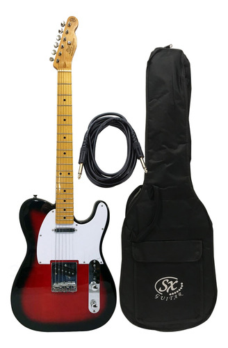 Guitarra Eléctrica Sx Telecaster Cable + Funda Acolchada 