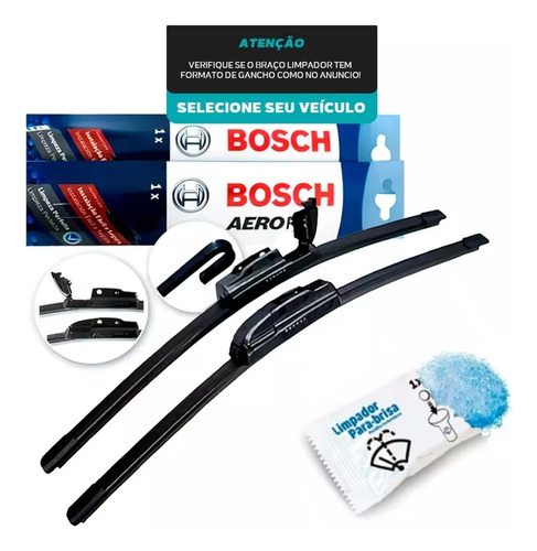 Palhetas Limpador Parabrisa Bosch Aerofit Original Silicone