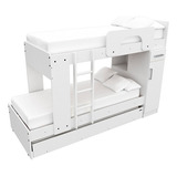 Cama Cucheta Blanca Superpuesta Mosconi Dormitorio Infantil