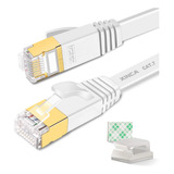 Cable Ethernet Plano Xinca Cat 7 De 50 Pies, Blanco, ¿veloci