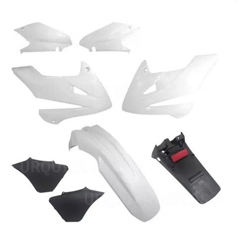 Kit Plasticos Blanco Negro Honda Xr 250 Tornado 8 Piezas 